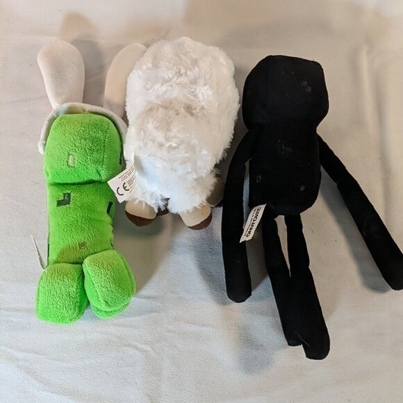 3 Minecraft Plush Lot Stuffed Toy Bunny Creeper Enderman Sheep Animal Mojang - Picture 11 of 11